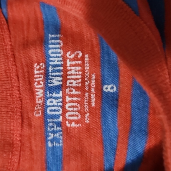 Crewcuts Longsleeve Orange and Blue Shirt Size 8  Pocket on the Front - Picture 3 of 3